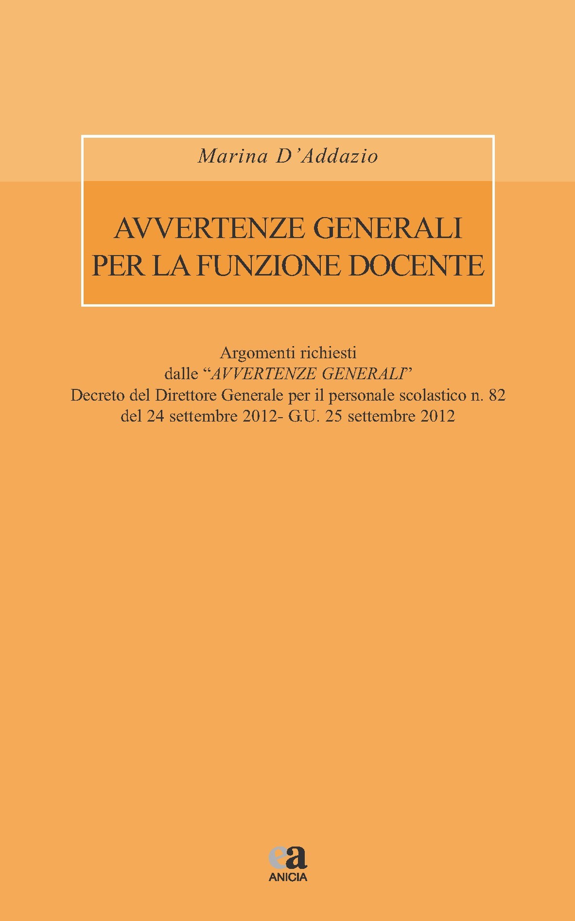 Avvertenze generali per la funzione docente