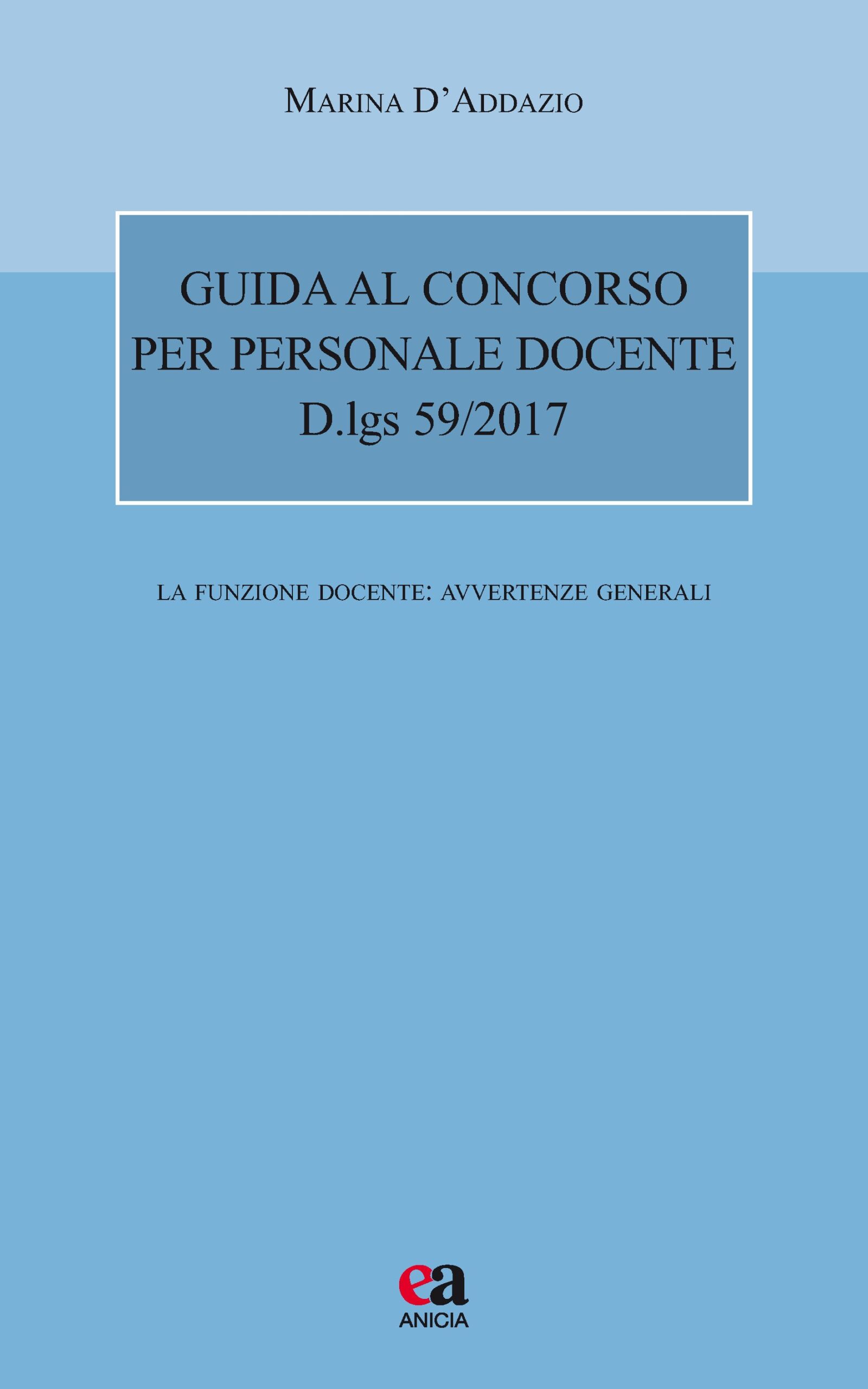 Guida al concorso per personale docente – D.lgs 59/2017