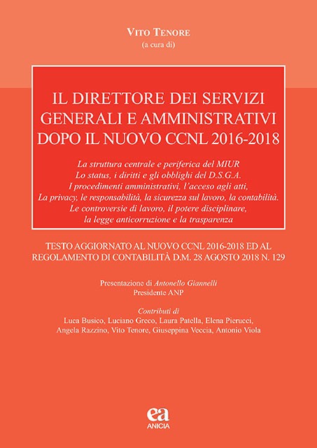 Il direttore dei servizi generali e amministrativi nel nuovo CCNL 2016-2018