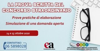 Webinar La prova scritta del concorso straordinario: prove pratiche e simulazione